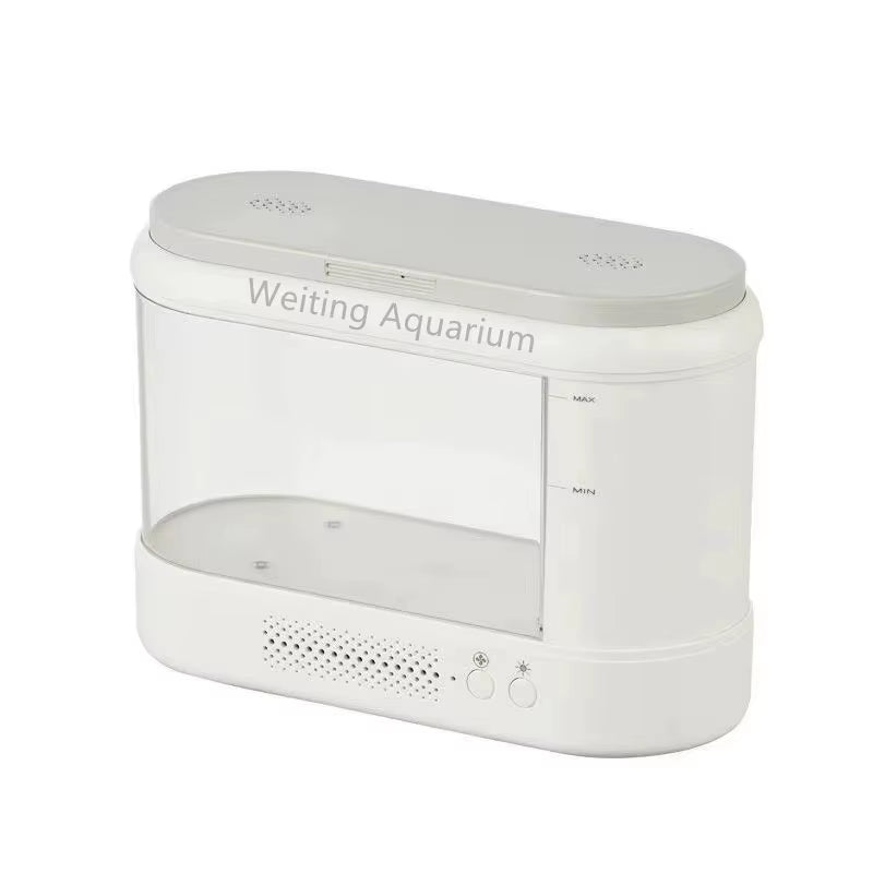 Fish Tank Living Room Small Desktop Ecological Mini Aquarium Bedroom Desk Free Water Change Net Red Desk Goldfish Tank Accessori