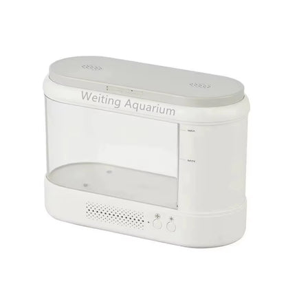 Fish Tank Living Room Small Desktop Ecological Mini Aquarium Bedroom Desk Free Water Change Net Red Desk Goldfish Tank Accessori